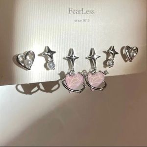 6pcs earrings Heart and Stars